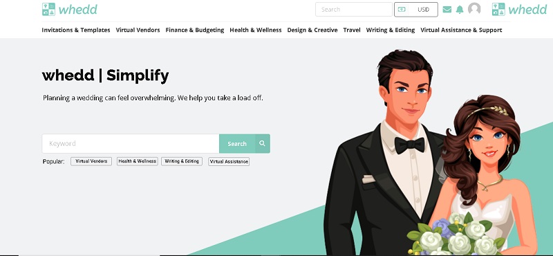 Sign Up At Whedd.com, An Online Marketplace Connecting Wedding-Bound Couples With Virtual Vendors
